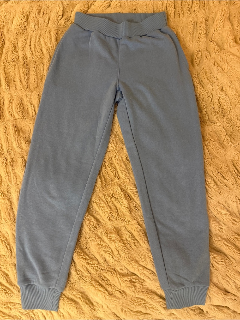 Wildfox Light Blue Ribbed Sweat Top